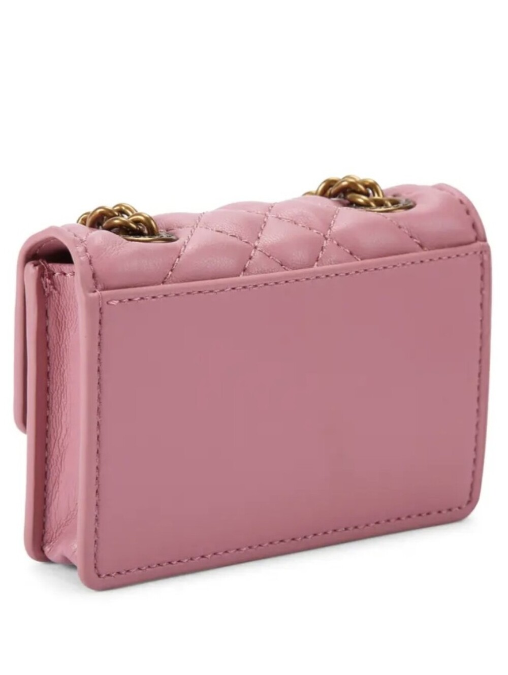 Kurt Geiger London Micro Brixton Shoulder Bag Pink Quilted Crossbody Chain Strap - Picture 13 of 14